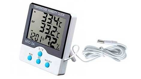 Термометр-гигрометр c часами NGY HTC-2A