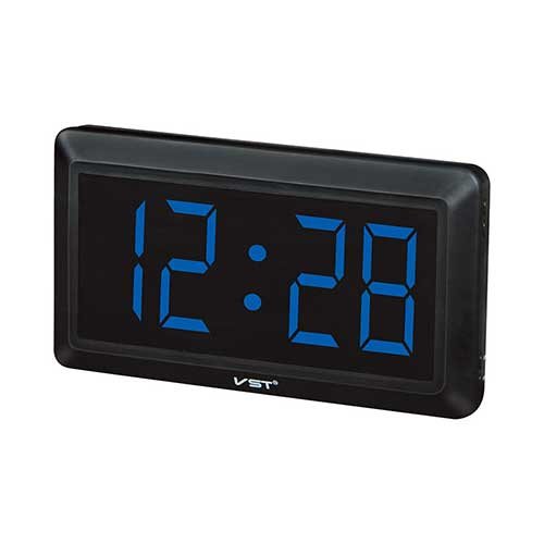 Часы электронные VST 780-5 часы настенные с ярко-синими цифрами