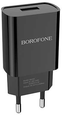 Зарядное устройство USB 2.1A Borofone BA20A Black
