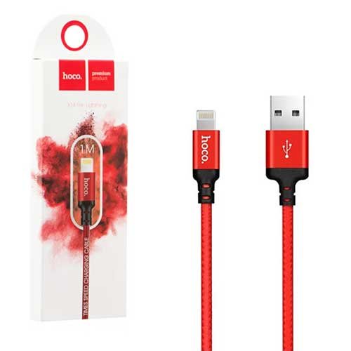 Кабель USB A - Lightning (1 м) Hoco. X14 Red