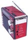 Радиоприемник LUXEBASS A66 красный (USB\SD\MP3) + фонарик