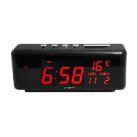 VST 762W-1 часы настольные с красными цифрами