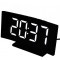 DS-3621L-2 часы-будильник  (черный корпус, белые цифры)