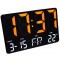 Космос X0717 часы настенные (чёрный корпус, оранжевое время, белая доп. информация)