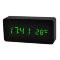 Настольные часы VST-862 - зеленые цифры (черный корпус)