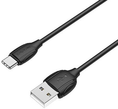 Кабель USB A - USB Type-C (1 м) Borofone BX19 Black
