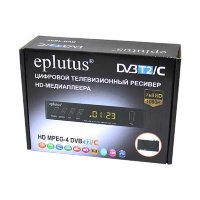 Eplutus DVB-123T приставка DVB-T2/C с дисплеем + кабель 3RCA, Wi-Fi + АЗУ