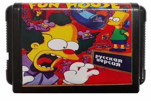 Simpsons Barts Krusty's Fun House [SEGA] (без коробки)