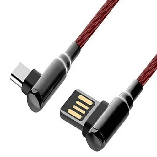 Кабель USB A - USB Type-C (1 м) LDNIO LS421 красный угловой