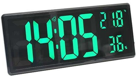 Часы электронные DS-3808L настенные ярко-зеленый
