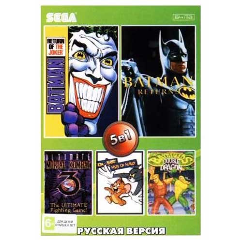 5в1 [AA-5101] Batman Return+Batman Revenge Joker+Battle Toads DD+Tom and Jerry + MK 3 Ultimate