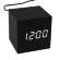 VST-869-6 часы настольные в черном деревянном корпусе с белыми цифрами