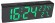 Космос DX-001 часы настенные (черный корпус, зеленые цифры)