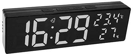 Космос DX-001 часы настенные (черный корпус, белые цифры)