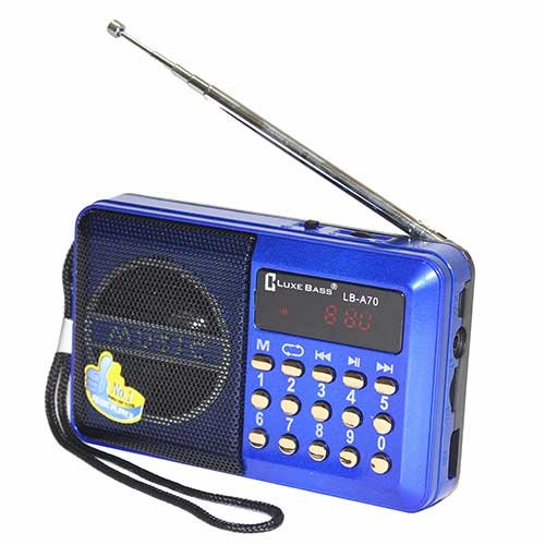 Радиоприемник LUXEBASS A70 (USB\SD\MP3) синий
