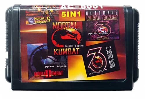 5 in 1 [AC-5001] (Mortal Kombat 1.2.3,3 Ultimate,5) без коробки [SEGA]