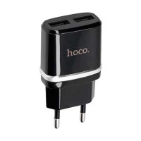 Зарядное устройство 2 USB 2.4A Hoco. C12 Black
