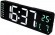 Космос X6629 часы настенные (чёрный корпус, белые и зелёные цифры)