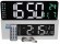 Космос X6629 часы настенные (чёрный корпус, белые и зелёные цифры)